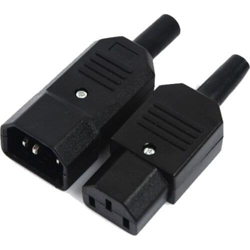 High quality 40pcs/lot 3 hole power plugs with 20pcs male & 20pcs female
