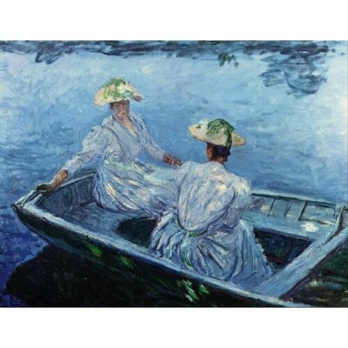High quality Oil painting Canvas Reproductions The Blue Row Boat (1887) By Claude Monet hand painted