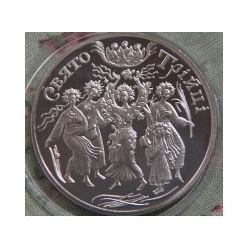 35mm Whitsunday Pentecost Ukraine ,100% Real Genuine Comemorative Coin,Original Collection