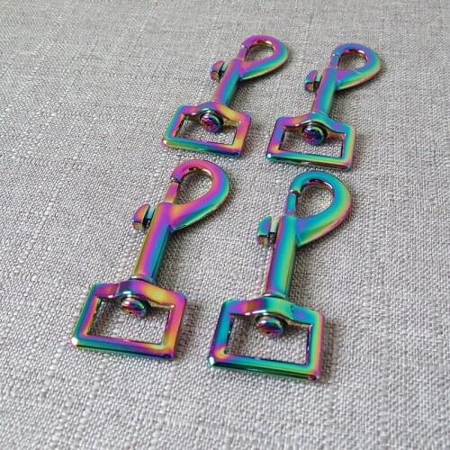 100Pcs 20mm Webbing Metal Buckle Carabiner Hook DIY Dog Leads Belt Straps Loop Sewing Accessory Swivel Lobster Clasps Hardware