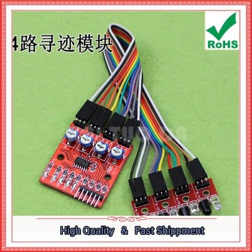4-Way/channel Infrared Tracing /Tracing Module/Inspection Line/Obstacle Avoidance / Car / Robot/Sensor board