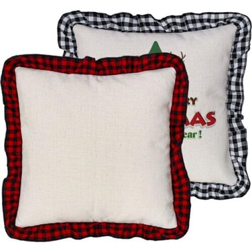 4pcs/lot Free Shipping New style Blank sublimation Grid Pillowcase For Both Sides Sublimation INK Print DIY Gifts