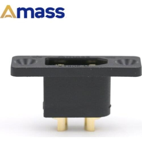 5PCS DIY RC Electric Vehicle Balance Car Amass XT60EW-M XT90E-M Brass Gold Plated Battery Plug Fixed Black XT90E Male Connector