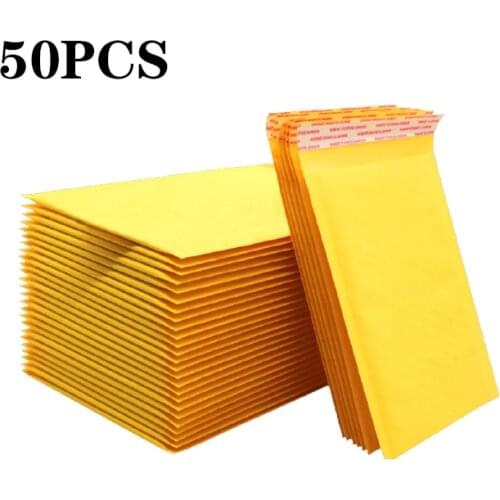 50 Kraft Paper Bubble Envelopes Transport Envelopes Self-Sealing Envelopes With Bubbles Shockproof Envelopes