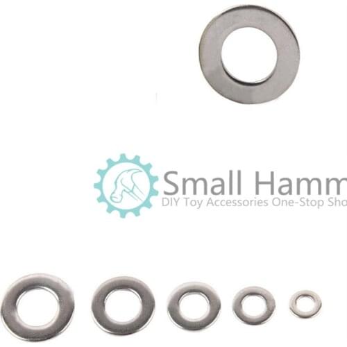 50 pcs M3*8 Nickel Plated Flat Washer Meson Screw Washer Metal Gasket Washer