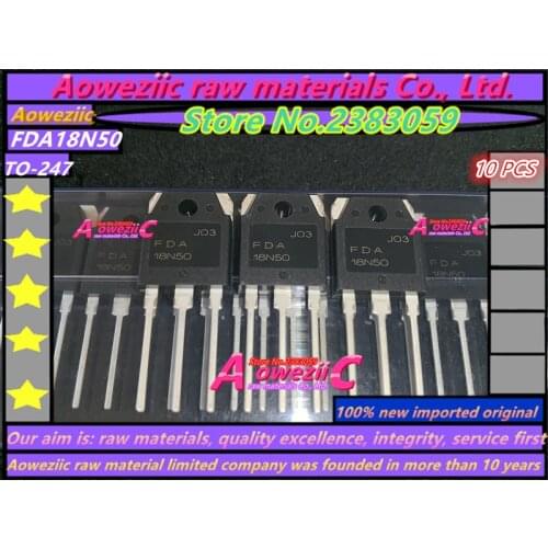 Aoweziic 2018+100% new imported original 18N50 FDA18N50 TO-3P field-effect transistor 18A MOS 500V