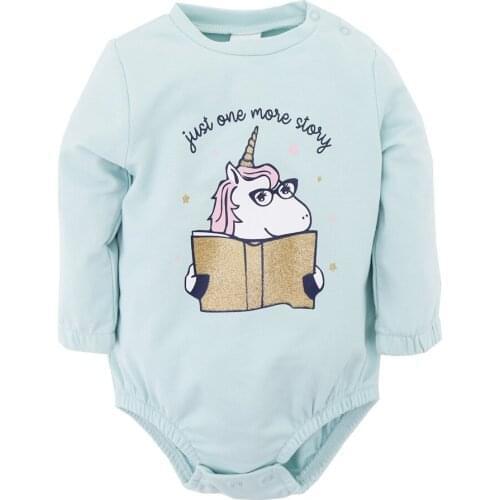 2021 Baby Girl Bodysuit Long Sleeve Winter Warm Boy Clothes One Piece Soft Cartoon Newborn Costume