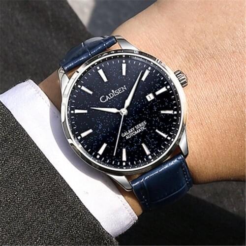 NEW CADISEN Top Brand Men Mechanical Watches Luminous Waterproof Automatic Watch Sapphire Date Clock Man Diving Wristwatch C8196