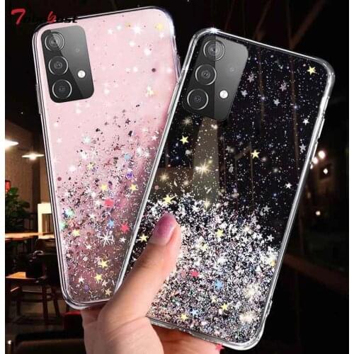 Silver Foil Bling Glitter Case For Samsung Galaxy A01 A02S A11 A21 A21S A31 A41 A51 A71 A12 A32 A42 A52 A72 5G Silicone Cover
