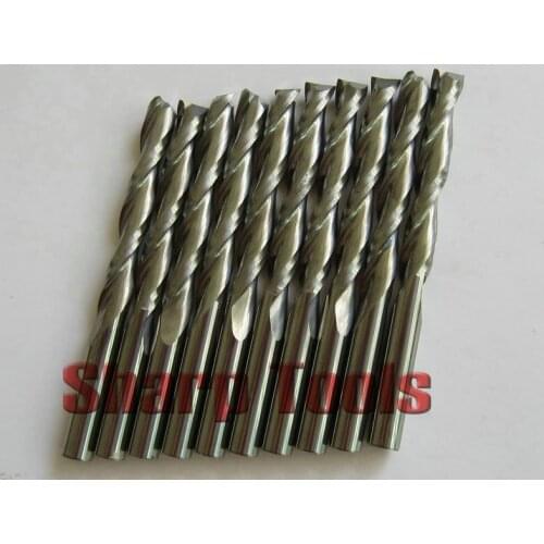 5pcs 6*42MM 2 Flute CNC Router Tools, Carbide Bits, Wood Cutter, Spiral End Milling Cutters, Engraving Carving Tool, Router Bits