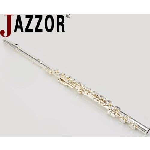 JAZZOR Flute JBFL-6248S C FLAT 16 closed hole white-copper Silver plated flute wind instrument