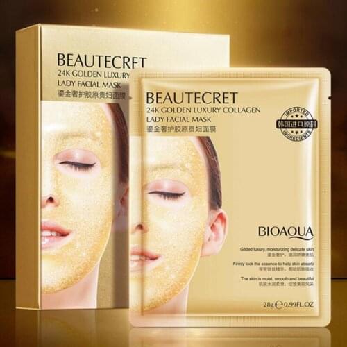 1pc Facial Mask Collagen Women Mask Moisturizing Brighten Skin Tone Firming Oil Control Mask