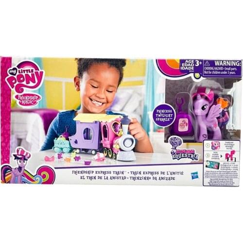 Hasbro My Little Pony Friendship Express Train Princess Twilight Sparkle Model Anime Figures Favorites Collect Ornaments