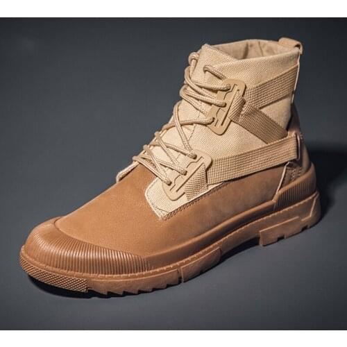 Mens casual shoes Winter shoes men High quality fashion black shoes High canvas shoes men Non-slip Genuine Non-slip Joker