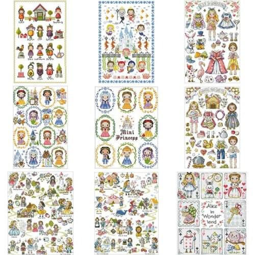 Fairytale patterns counted 11CT 14CT 18CT Cross Stitch Sets DIY Chinese Cross-stitch Kits Embroidery Needlework