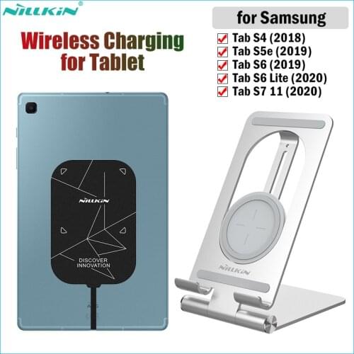 Nillkin Fast Wireless Charging Stand for Samsung Galaxy Tab S7 S6 Lite S5e S4 S3 10.4 10.5 Qi Wireless Charger+10W USBC Receiver