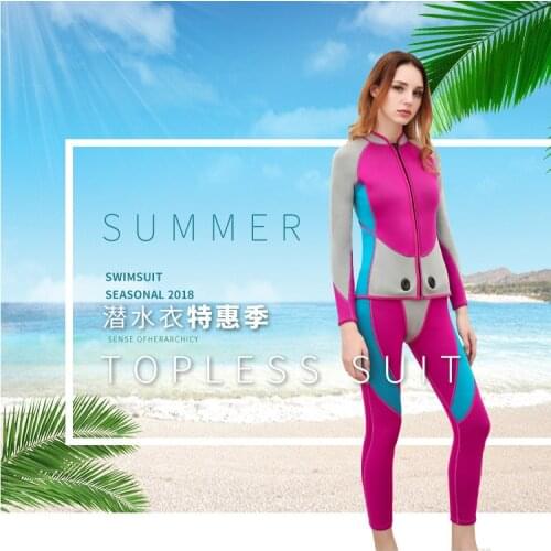 2019 New Women 3mm Diving Suit Full Body Scuba Wetsuit Surf Swimming Jumpsuit
