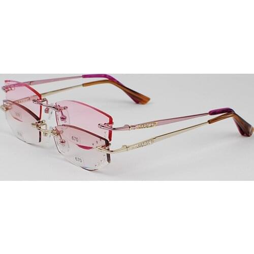 Gafas Luxury Pure Titanium Commercial Men Ladies Eyeglasses Frame Diamond Cutting For Edges Eyewear Decorations Optical Glasses