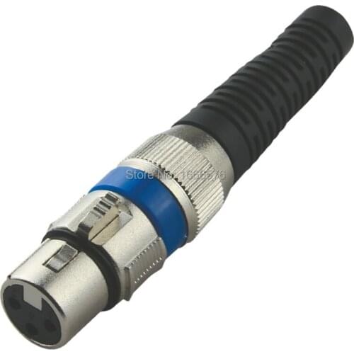 Wholesale 100 pcs/lot xlr connector Microphone Speaker AMP XLR Female Connector with 3pin gold-5019