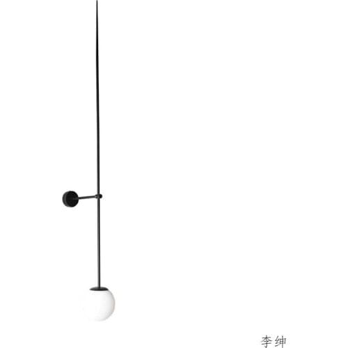 Postmodern Industrial Decor Line Wall Lamp Minimalism Nordic Glass Ball Led Wall Light Fixtures Bathroom Bedside Mirror Lightsr
