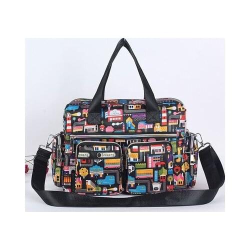 2019 New 45color Korean Flower Cloth Handbag Shoulder Messenger Bag Diagonal Leisure Bag Travel Women Big Bag