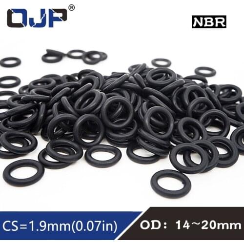 50PC/lot Rubber Ring NBR Sealing O Ring CS1.9mm OD14/15/16/17/18/19/20mm O-Ring Seal Gasket Nitrile Oil Ring Washer