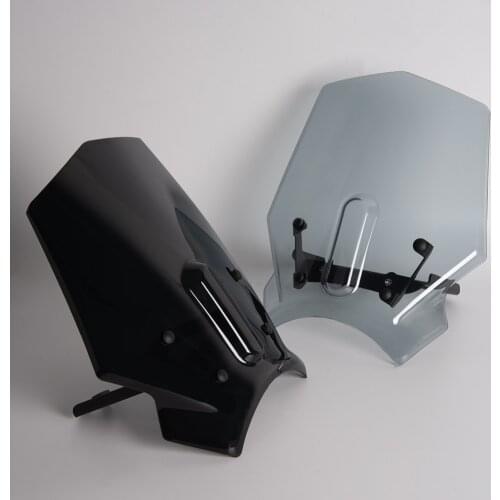 Motorcycle Windshield Windscreen Wind Deflector Viser with Bracket For Colove 500F 2018 2019 2020 ZF500F Accessories Black Smoke