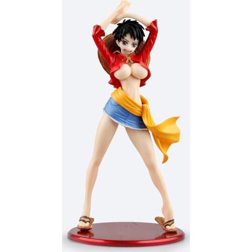 Japaneae Anime One Piece Monkey D Luffy Woman Ver PVC Action Figure Sexy Figure Collectible Model Toys Doll Gift