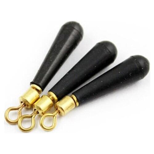 20pcs/lot Copper Head O-type rotating rubber floating seat rotation drift fishing floats accessory bobber copper+ rubber tools