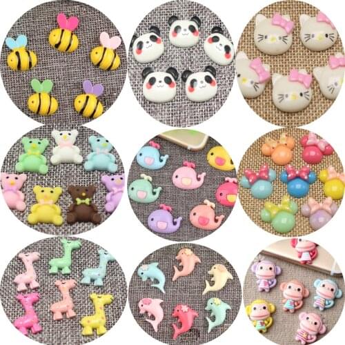 25 Flatback Resin Cute Animal Candy Cabochons Scrapbooking Craft Various Shape