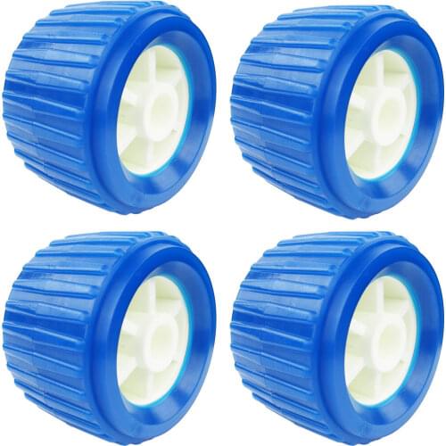 4PCS Boat Trailer Roller Marine Inflatable Boat Ribbed Wobble Roller Plastic