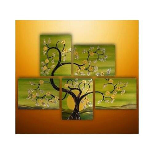 A Day In The Life 5 piece Hand Painted Oil Painting Modern Canvas Painting Wall Art Oil Painting Wall Painting for Bedroom