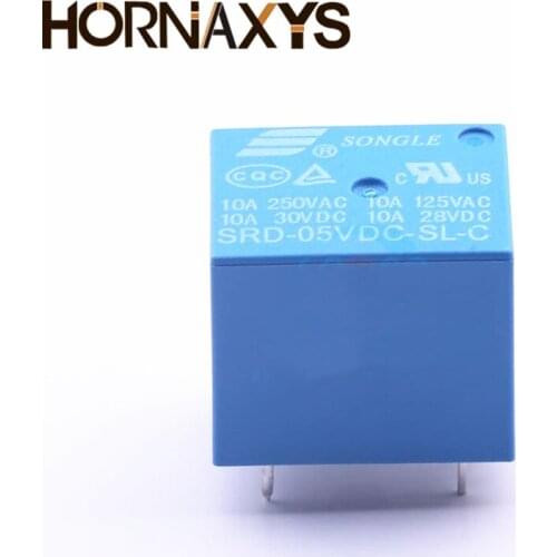 5PCS/lot Relays SRD-03VDC-SL-C SRD-05VDC-SL-C SRD-06VDC-SL-C SRD-09VDC-SL-C 3V 5V 6V 9V 10A 250VAC 5PIN T73