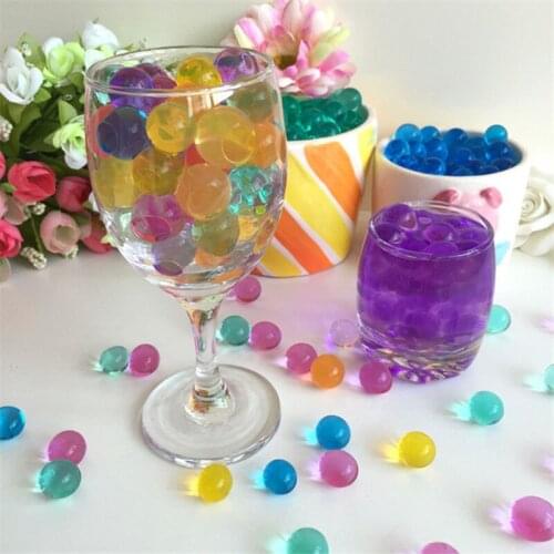 500-20000PCS Child toys Crystal Soil Hydrogel Gel Polymer Water Beads Flower Wedding Decoration polymer Growing Water Balls 5Z