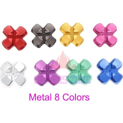8PCS High Quality NEW Aluminum Metallic Metal D pad D Pads For Sony Dualshock 4 PS4 Controller Gold Silver Blue Red Black Green