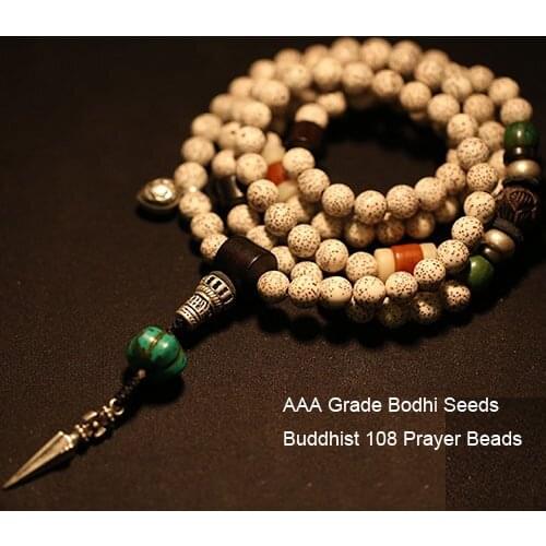 Blessed Mala Tibetan Designer Mala AAA Grade Tibetan Seeds Mala Buddhist 108 Prayer Beads Buddhist Rosary Beads