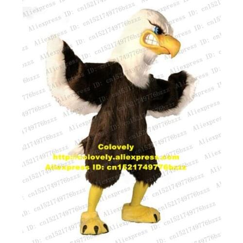 Feral Black Eagle Hawk Glede Tercel Lanneret Tiercel Falcon Shikra Mascot Costume With Sharp Yellow Mouth No.4930 Free Ship