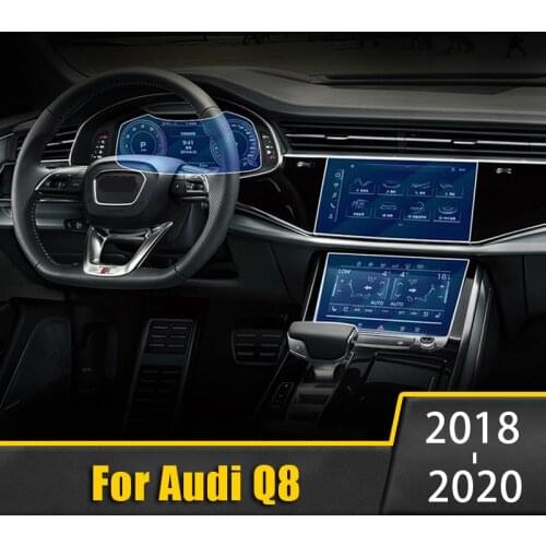 For Audi Q8 2018 2019 2020 Tempered Glass Car GPS Navigation Film Dashboard Monitor Screen Protector Film Sticker Accessories