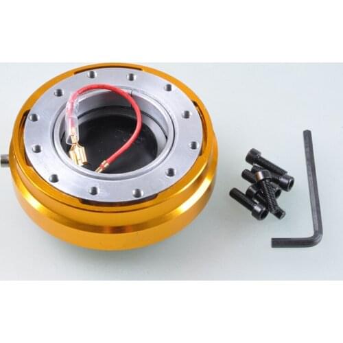 For JDM Slim Thin Racing Steering Wheel Quick Release Hub EP3 EG EK FD S2K Gold [QPL406]