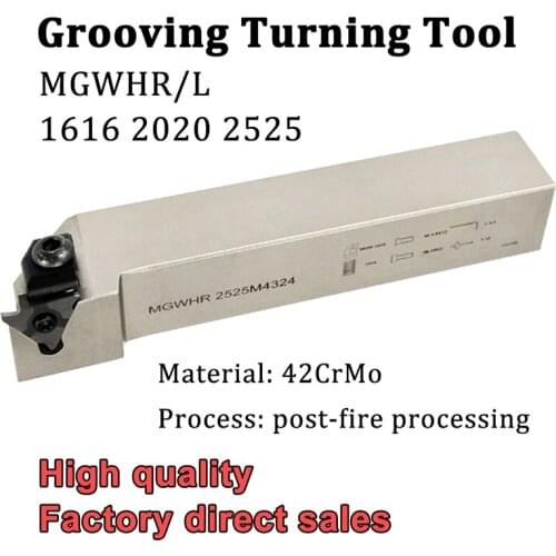 MGWHR MGWHL White External Grooving Turning Tool Holder Lathe Slot Cutter CNC Machine MGWHR2020 MGWHR2525 for Carbide Inserts