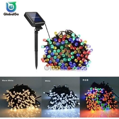 500LED Fairy Garland LED Ball String Lights Waterproof Christmas Tree Wedding Home Decoration Solar Powered LED Light Lamp 52M