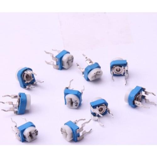 Glyduino 140 PCS/Lot Vertical Blue White Adjustable Resistor Kit RM063 100ohm to 2M