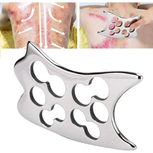 Gua Sha Board 304 Stainless Steel Acupuncture Scraping Health Care Massager Body Back Physical therapy Massage Plate Scrapper