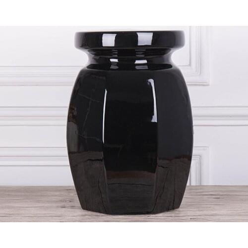 Jingdezhen Ceramic Drum Stool Black Eight Party With Hat Stool Home Tree Pool Creative porcelain ceramic Stool