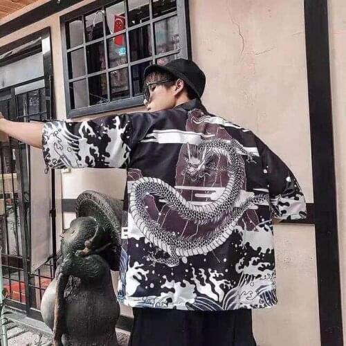 Summer Women Men Print Blouse Japanese kimono Yukata Top Clothes Loose Samurai Cosplay Costume Casual Adult Haori Cardigan 3XL