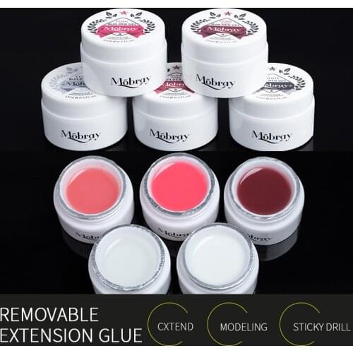 Mobray 15ml Nail Glue Nail Paper Holder Extension Glue UV Phototherapy Crystal Varnish Gel Nail Polish Nail Art Accessories Tool