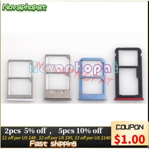 Novaphopat For Meizu Note 8 15th 15 M15 16 16th Plus SIM Card Tray Holder Micro SD Slot Socket Adapter Replacement + Tracking