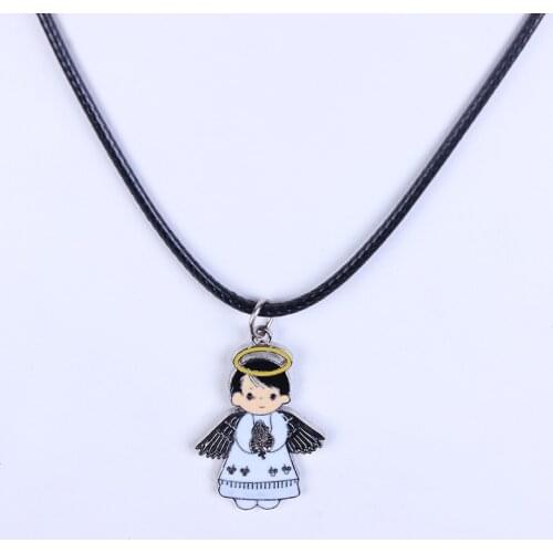 New Fashion silver Color Pendant alloy cross Necklace Choker Charm Black Leather Cord Factory Price Handmade Jewelry