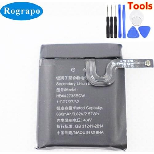 New HB642735ECW Battery For Huawei 3Pro, 3S,3X, Honor K2 Kids Smart Watch 3.85V 660mAh Full Replacement Batterie +tools