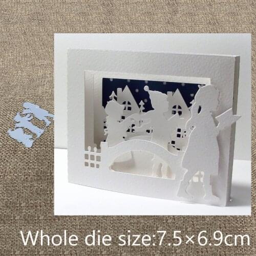 New Design Craft Metal Cutting Die cut dies 3pcs reading children decoration scrapbook Album Paper Card Craft Embossing die cuts